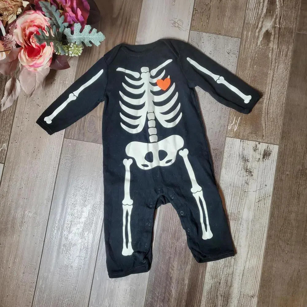 Old Navy Baby Glow-In-The-Dark Halloween Snug Fit Cotton PJs 6-12M NWOT
